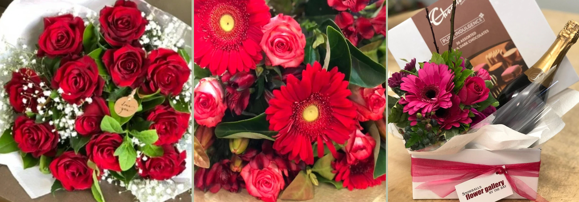 Seasonal bouquets from Snowballs Flower Gallery in Rosebud offering same-day delivery