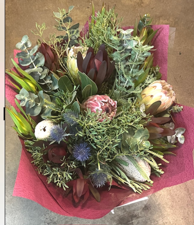 Red Hill Beauty - A harmonious blend of Peninsula native flowers. This bouquet will be well received.